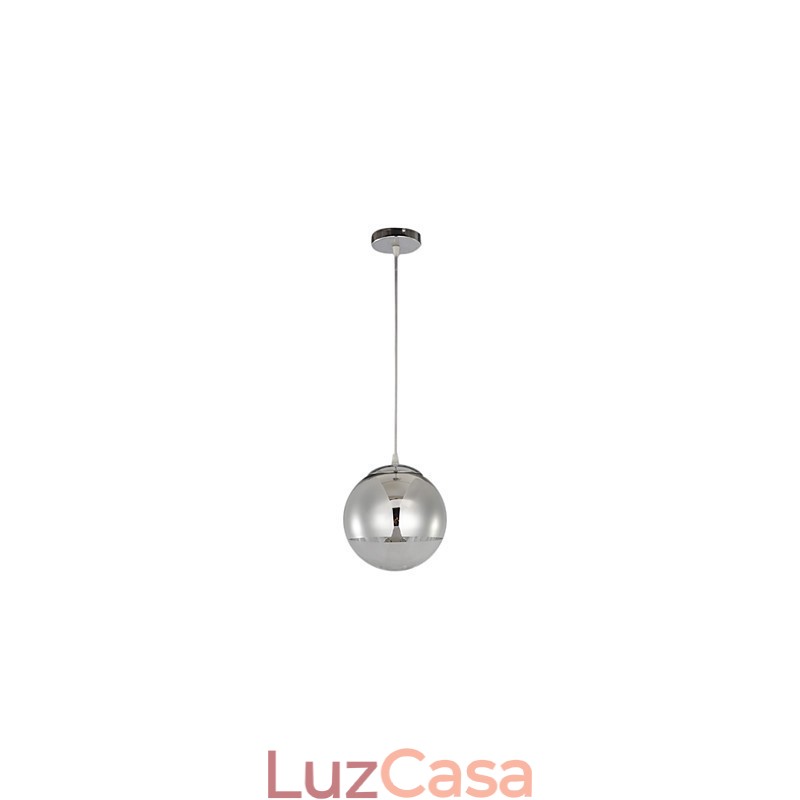 Luminária pendente com 1 luz em formato de bola