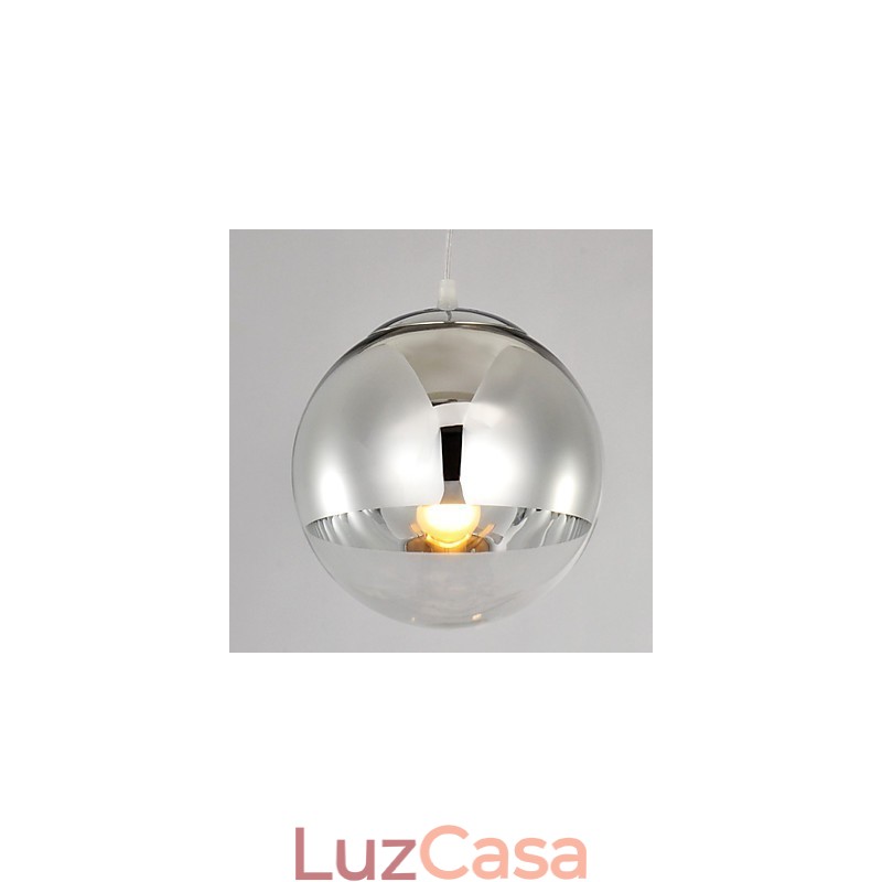 Luminária pendente com 1 luz em formato de bola