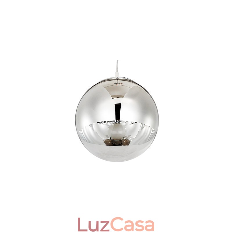 Luminária pendente com 1 luz em formato de bola
