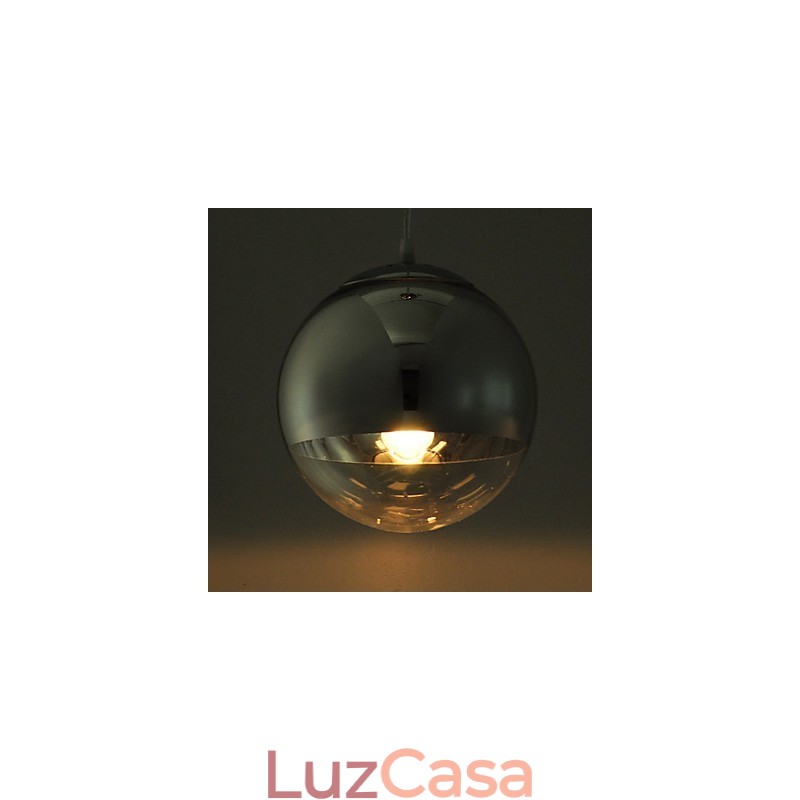 Luminária pendente com 1 luz em formato de bola