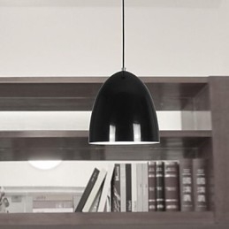 Luminária pendente de metal com pintura contemporânea moderna