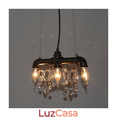 Pendente criativo de 3 luzes em estilo norte-americano com design de tubo Pendente criativo de 3 luzes em estilo norte-americano com design de tubo