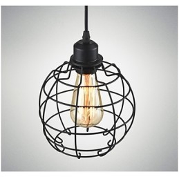 Edison Pendant Light Chandelier Gaiola de arame Pendurado Teto Abajur