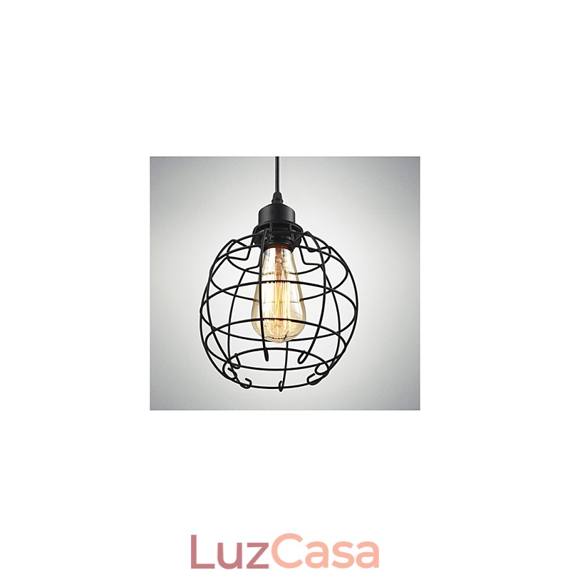 Edison Pendant Light Chandelier Gaiola de arame Pendurado Teto Abajur