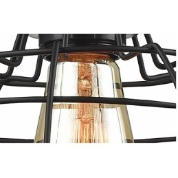 Edison Pendant Light Chandelier Gaiola de arame Pendurado Teto Abajur