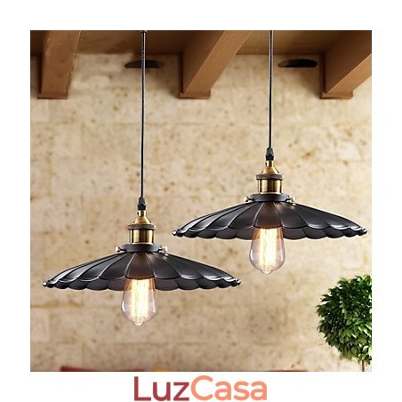 Luminária pendente estilo europeu clássico retrô, luminária de metal com arte droplight Luminária pendente estilo europeu clássico retrô, luminária de metal com arte droplight