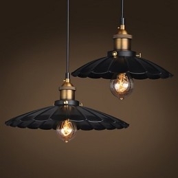 Luminária pendente estilo europeu clássico retrô, luminária de metal com arte droplight
