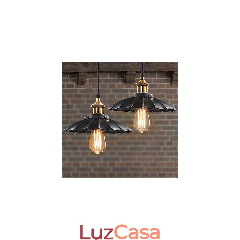 Luminária pendente estilo europeu clássico retrô, luminária de metal com arte droplight
