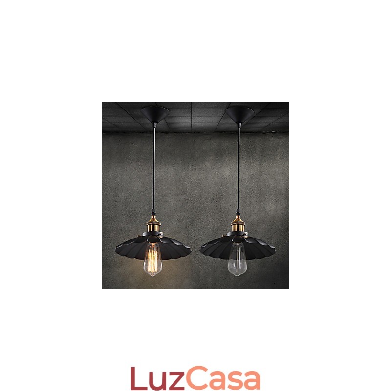 Luminária pendente estilo europeu clássico retrô, luminária de metal com arte droplight