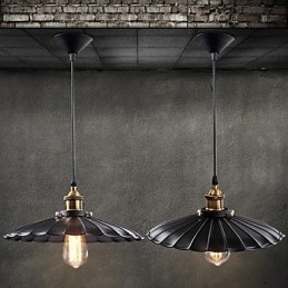 Luminária pendente estilo europeu clássico retrô, luminária de metal com arte droplight