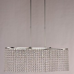 Luminária pendente moderna contemporânea de cristal galvanizado