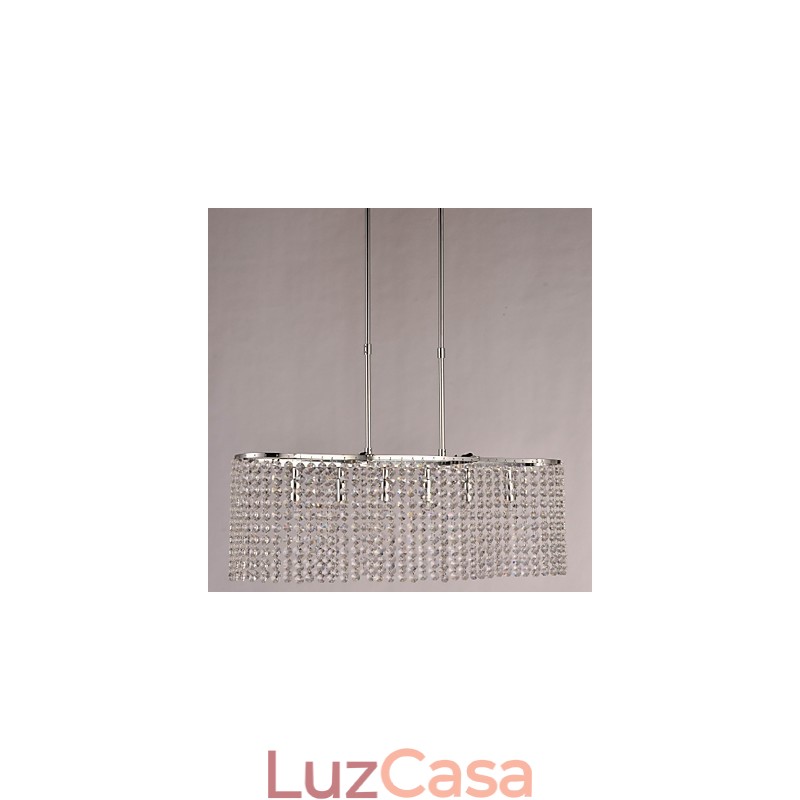 Luminária pendente moderna contemporânea de cristal galvanizado