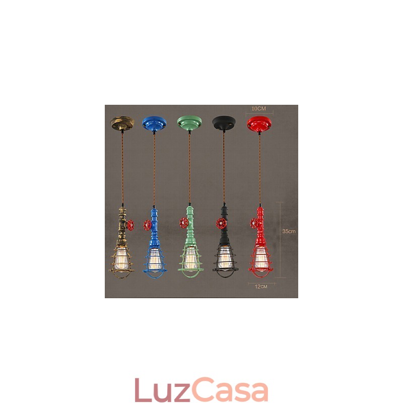 Luzes Pendentes Tradicionais Clássicas Vintage Retro Metal