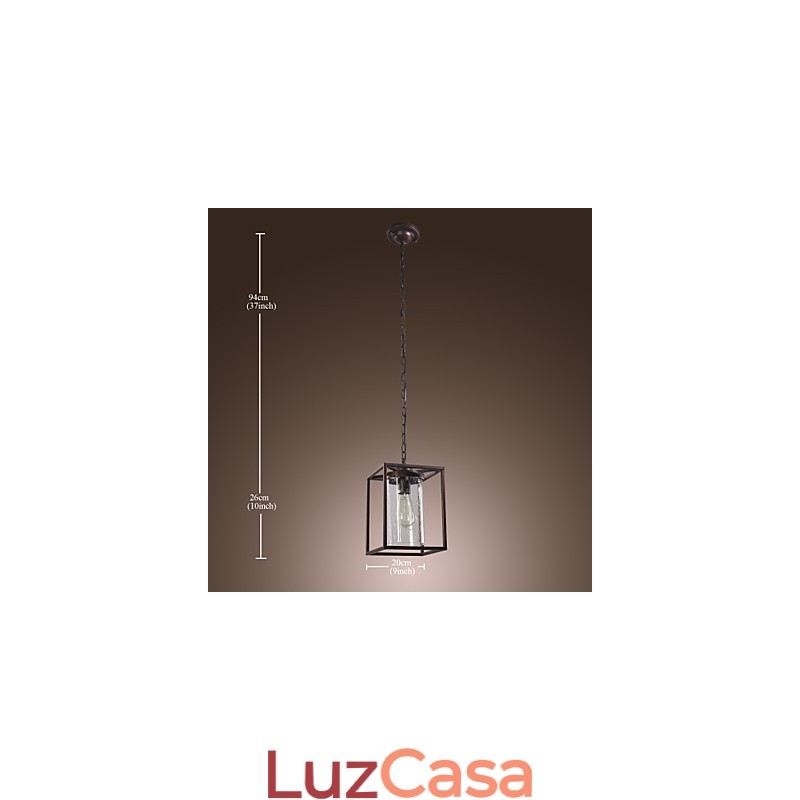 Tradicional clássico vintage lanterna mini estilo galvanizado pingente luz jantar