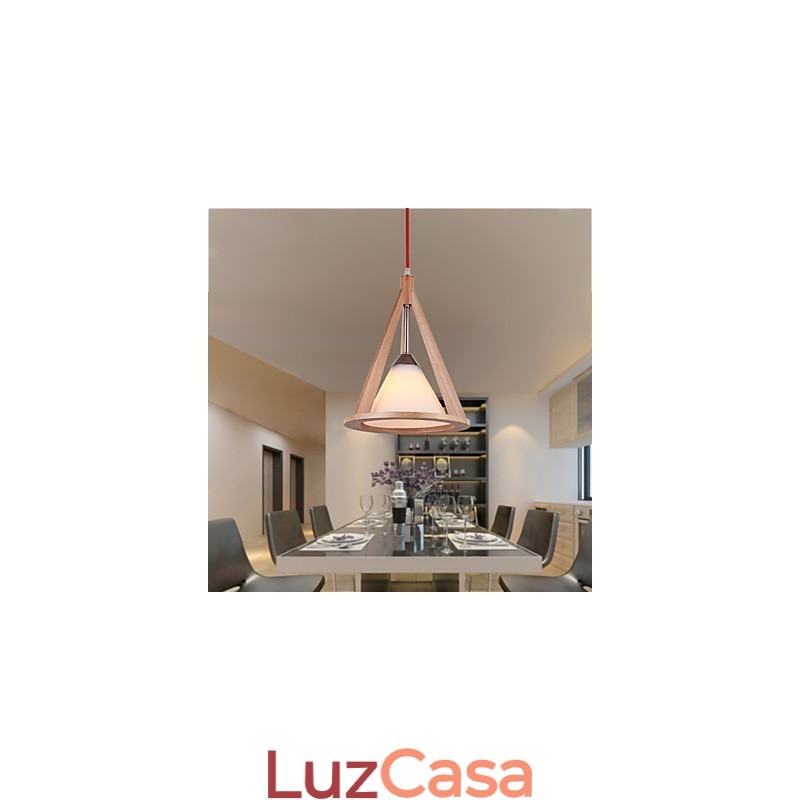 Lustre de madeira estilo designer lustre elegante estilo contemporâneo