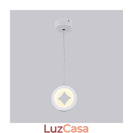 Luminária pendente delicada de acrílico 9W
