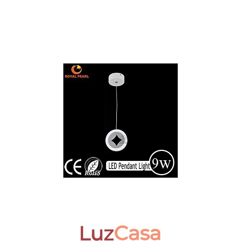 Luminária pendente delicada de acrílico 9W