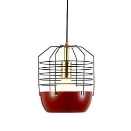 Mini Luminária Pendente Artística Teia de Aranha 1 Luz Acabamento Mordern Simplicity Preto Branco Verde Vermelho Aço Carbono Droplight
