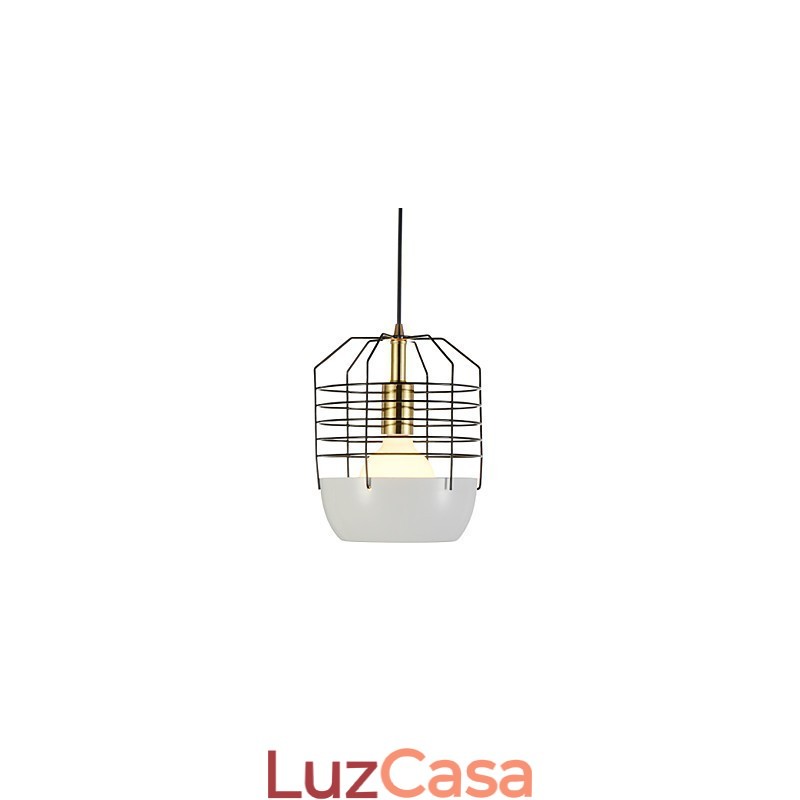 Mini Luminária Pendente Artística Teia de Aranha 1 Luz Acabamento Mordern Simplicity Preto Branco Verde Vermelho Aço Carbono Droplight