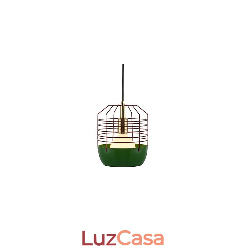 Mini Luminária Pendente Artística Teia de Aranha 1 Luz Acabamento Mordern Simplicity Preto Branco Verde Vermelho Aço Carbono Droplight