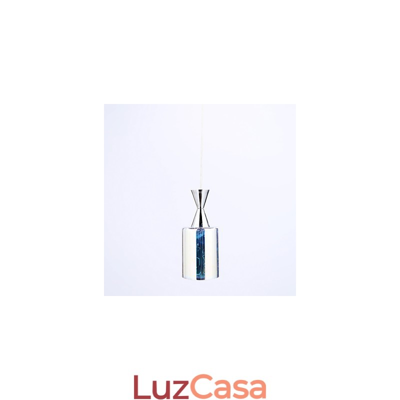 Luminária pendente cromada com gravação a laser Dream