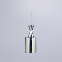 Luminária pendente cromada com gravação a laser Dream