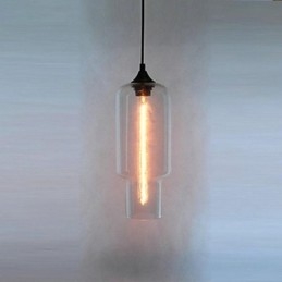 Luminária pendente de vidro moderna com design de bolha marrom