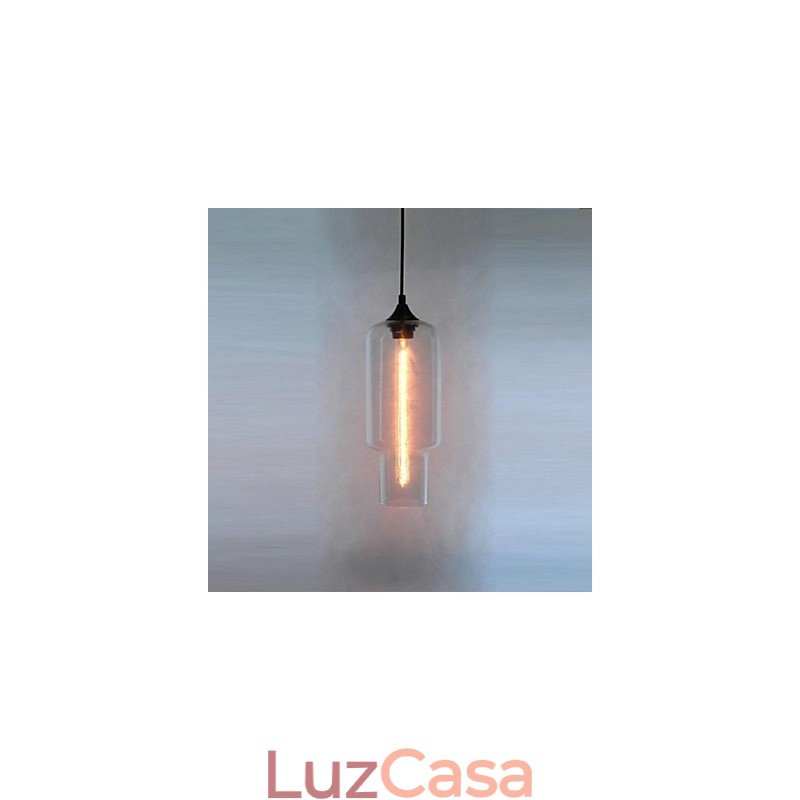 Luminária pendente de vidro moderna com design de bolha marrom