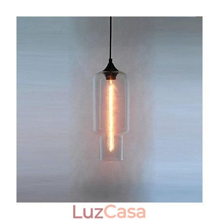 Luminária pendente de vidro moderna com design de bolha marrom