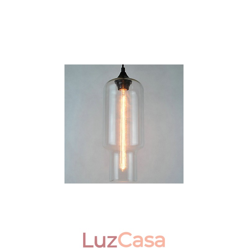 Luminária pendente de vidro moderna com design de bolha marrom