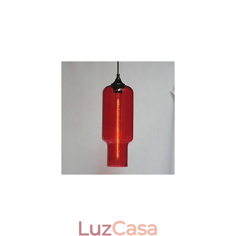 Luminária pendente de vidro moderna com design de bolha marrom