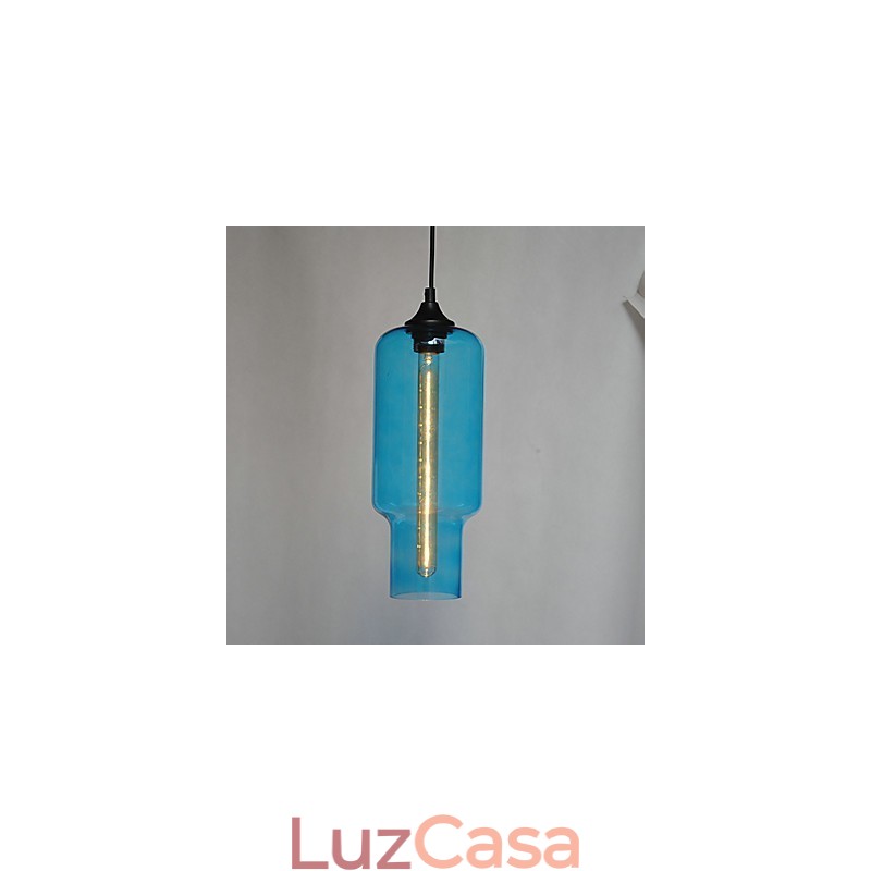 Luminária pendente de vidro moderna com design de bolha marrom