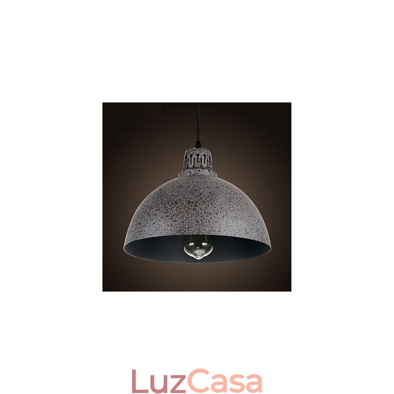 Luminária pendente vintage de metal com uma luz
