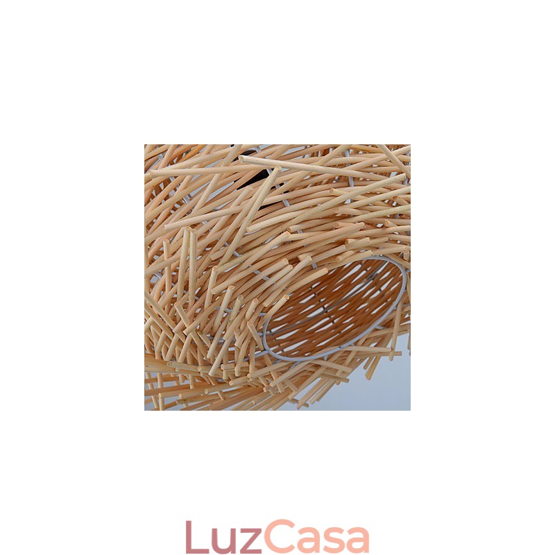 Lustre Mini Estilo Lanterna Madeira Bambu