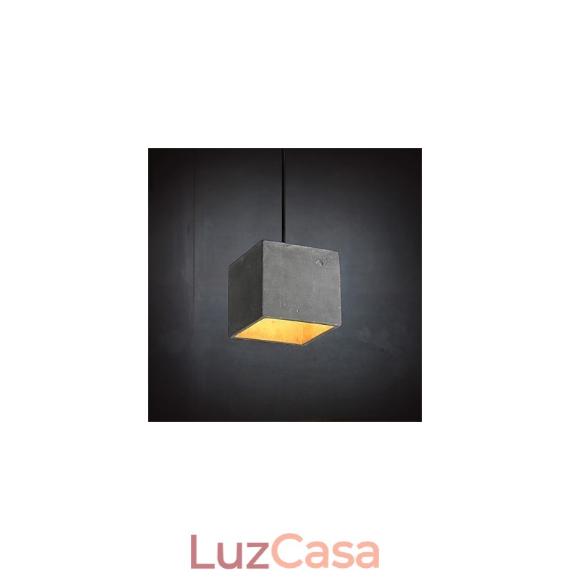 Luminária pendente de cimento retrô contemporânea e contraída