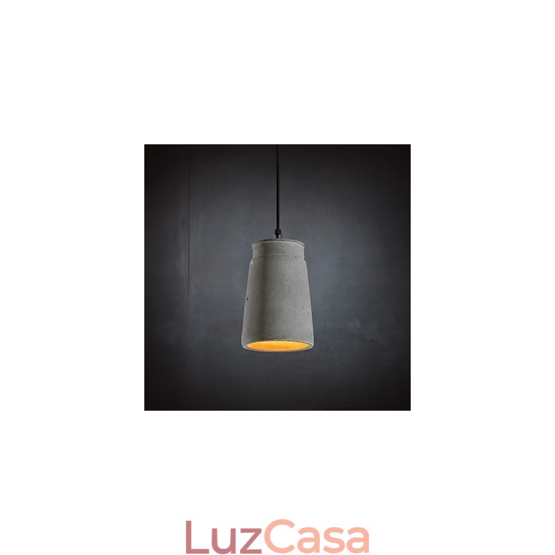 Luminária pendente de cimento retrô contemporânea e contraída