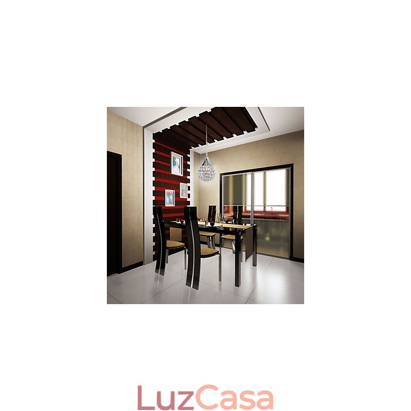 G9 Pendente Cristal Moderno Contemporâneo Metal