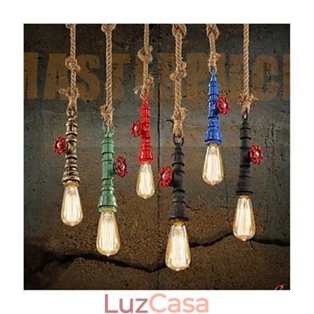 Luzes Pendentes Tradicionais Clássicas Vintage Retro Metal Luzes Pendentes Tradicionais Clássicas Vintage Retro Metal