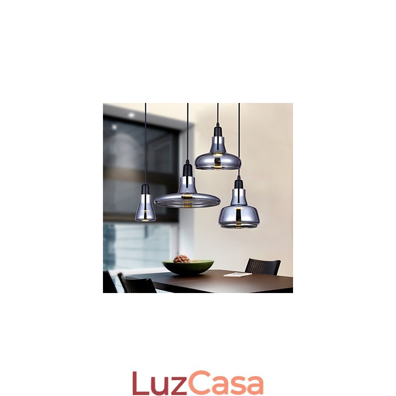 Lustre de vidro com design nórdico criativo contratado europeu, luminária de luz
