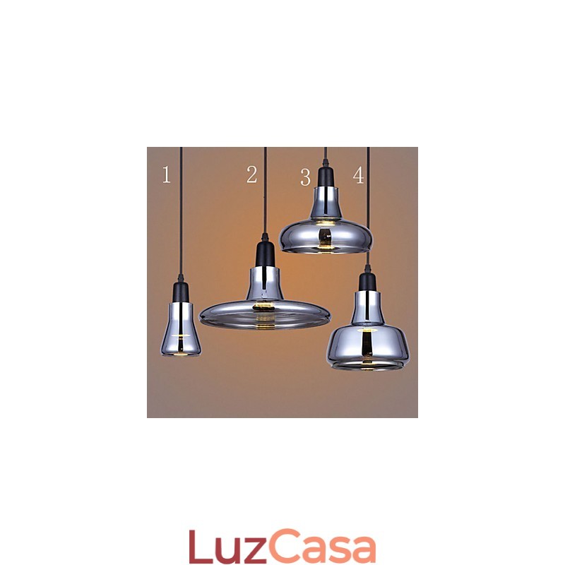 Lustre de vidro com design nórdico criativo contratado europeu, luminária de luz