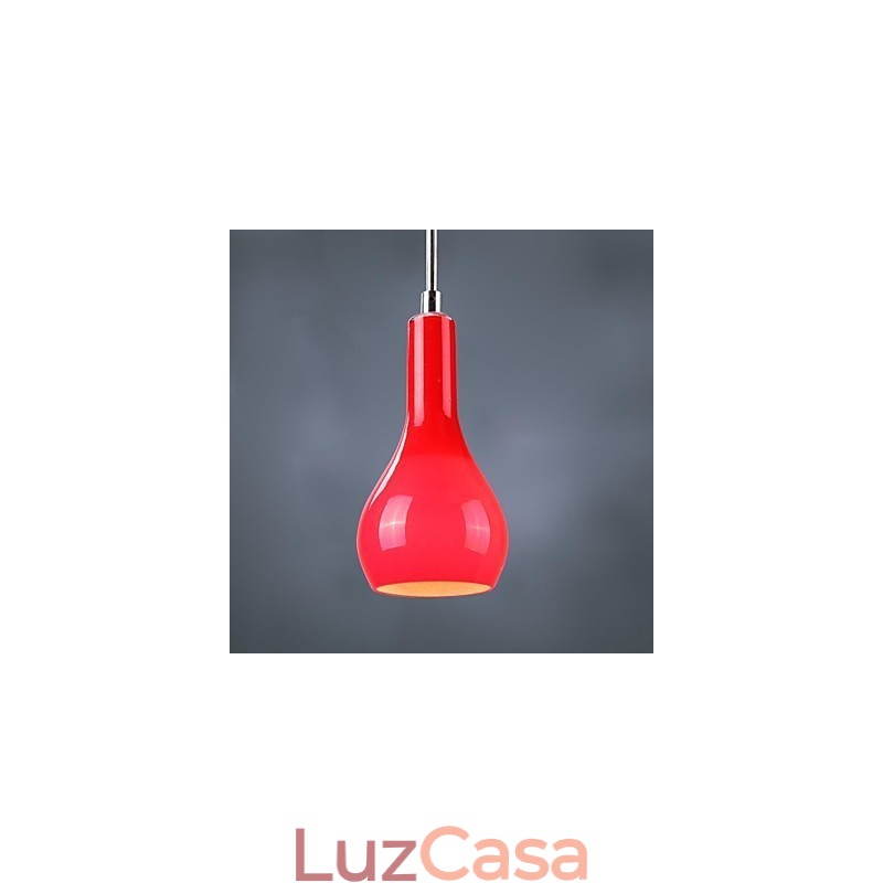 Luminária pendente moderna e contemporânea em metal cromado estilo mini