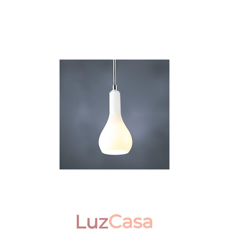 Luminária pendente moderna e contemporânea em metal cromado estilo mini