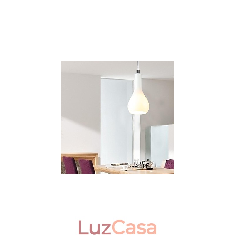 Luminária pendente moderna e contemporânea em metal cromado estilo mini
