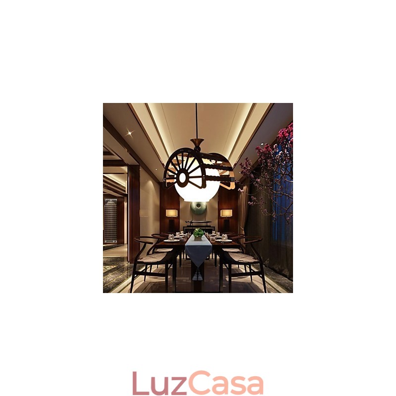 Estilo retrô moderno dos antigos para iluminação de lustre de madeira clássico