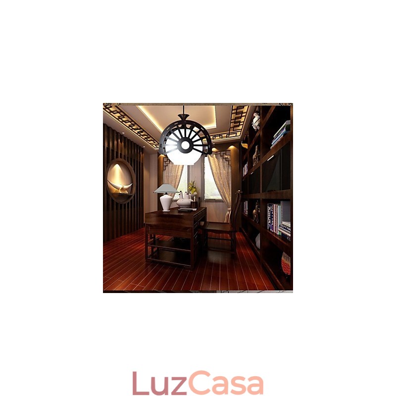 Estilo retrô moderno dos antigos para iluminação de lustre de madeira clássico