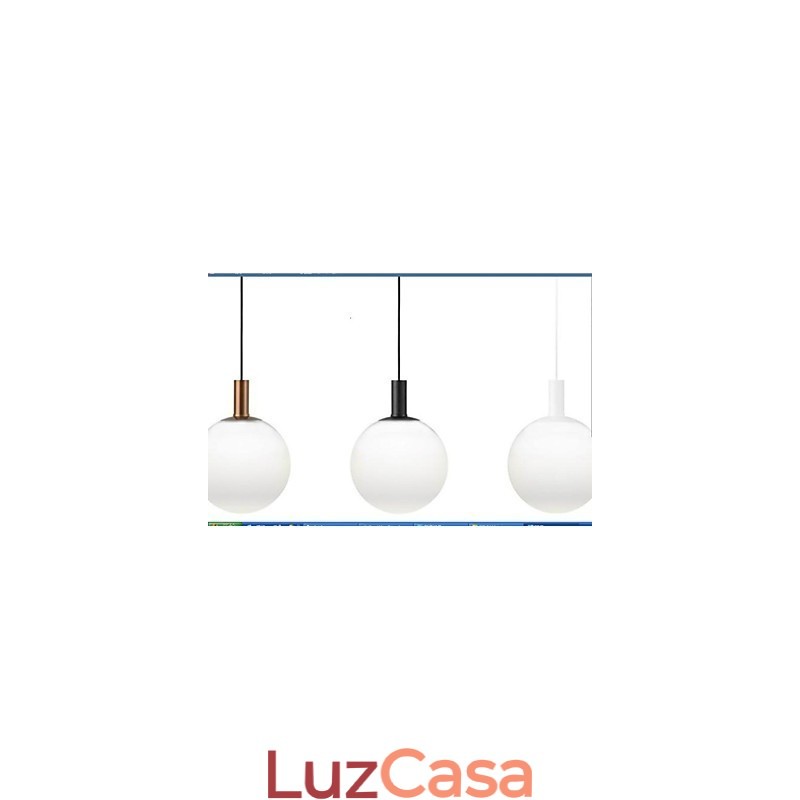 Luminária pendente de vidro com design contratado