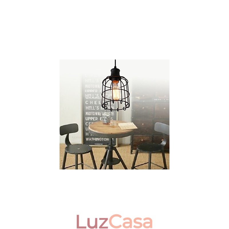 Luminárias pendentes estilo mini rústico chalé retrô country garagem metal