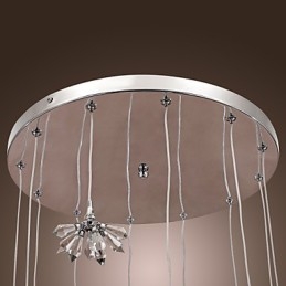 Luminária pendente moderna contemporânea de cristal estilo mini cromado em metal