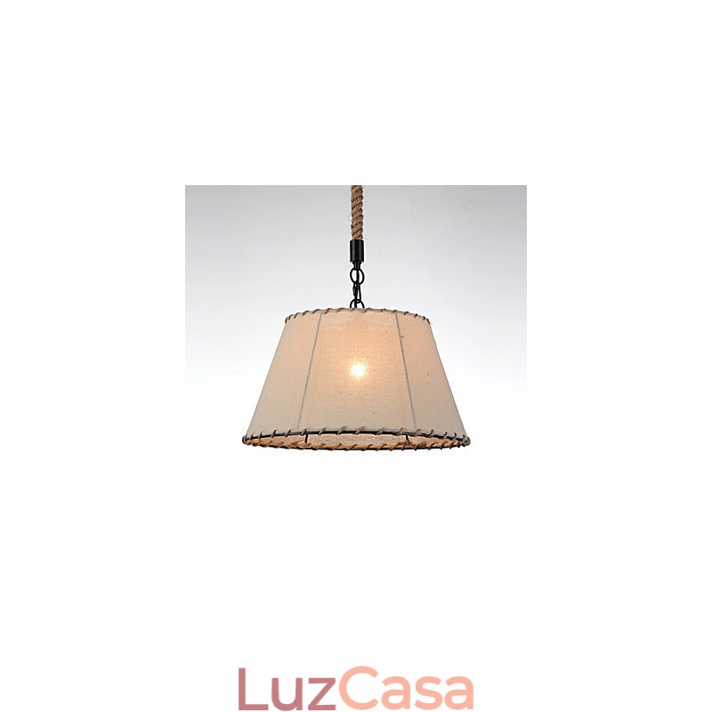 1 Luzes Pendentes Estilo Vintage Estilo Industrial Amarelo Tecido & Metais Drop Light