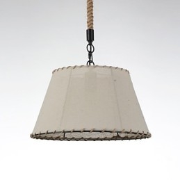 1 Luzes Pendentes Estilo Vintage Estilo Industrial Amarelo Tecido & Metais Drop Light